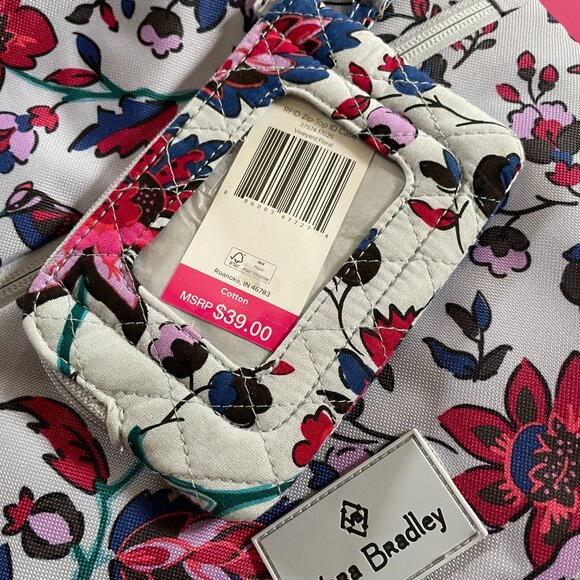 Vera Bradley Water Repellent ECO Hipster Crossbody & Matching Wallet Key Chain - Picture 3 of 11